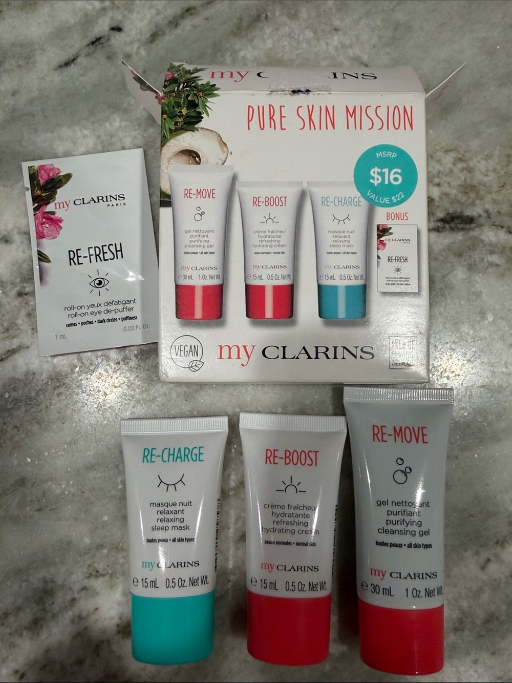 My Clarins Pure Skin Mission travel set